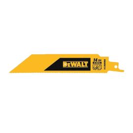 Dewalt DWAR6114 6 In 14 TPI Heavy Metal Bi-Metal Reciprocating Saw Blades - 5PK 