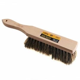 Big Horn 13020 Natural Horsehair Handheld Counter Duster with Wood Handle - 2 Inch Head Width, 13 Inch Overall Length