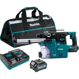 Makita GRH08M1W 40V max XGT Brushless Cordless 1-3/16 inch AVT Rotary Hammer Kit w/ Dust Extractor, accepts SDS-PLUS bits, AFT, AWS Capable, with one battery (4.0Ah)