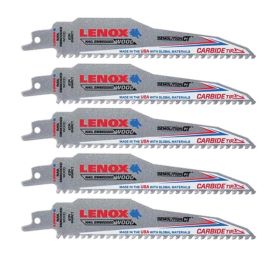 Lenox 1832162 6 Inch Reciprocating Blade 5 pack