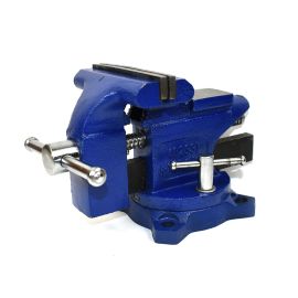 Big Horn 19320 Heavy-Duty Industrial 4-1/2- Inch Workshop Bench Vise Tool with 240-Degree Swivel Base