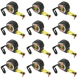 Big Horn 19642-12PK 16 ft. Compact Auto Lock Tape Measure with Magnetic Hook - 12/Pack
