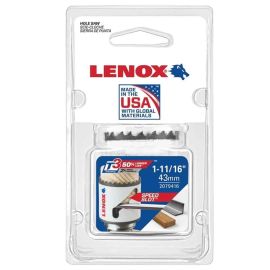 Lenox 2079416 holesaw t3 ua k27l 1 11/16 43mm clam