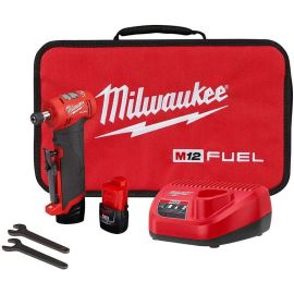 Milwaukee 2485-22 M12 FUEL™ 1/4 Inch Right Angle Die Grinder 2 Battery Kit