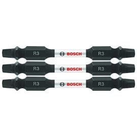 Bosch ITDESQ32503 Impact Tough 2.5 Inch Square #3 Double-Ended Bits - 15 Pieces