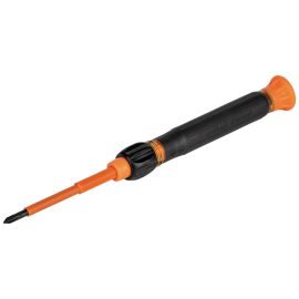 Klein Tools 32581INS 2 in 1 Insulated Electronics Screwdriver, Phillips, Slotted Bits