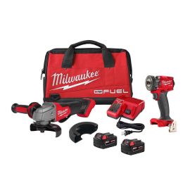 Milwaukee 2991-22 M18 FUEL™ Compact Impact Wrench and Grinder 2-Tool Combo Kit