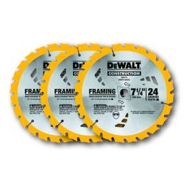 Dewalt DW3578P3 7 1/4IN 24T 3PK Framing Blade