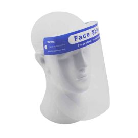 Interstate Safety 40253 Safety Face Shield, Lightweight Transparent Shield with Stretchy Elastic Band