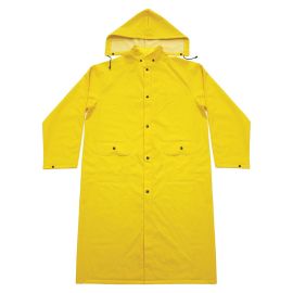 Interstate Safety 40451 PVC Polyester Rain Coat with Detachable Hood - EXTRA LARGE