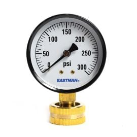 Thrifco 4400365 2-1/2 Inch 300 PSI 3/4 Inch GHT, P2A Water Pressure Test Gauge, 3/4 Inch Female Hose Thread