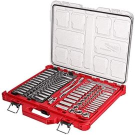 Milwaukee 48-22-9486 106pc 1/4 Inch and 3/8 Inch Metric & SAE Ratchet and Socket Set with PACKOUT™ Low-Profile Organizer