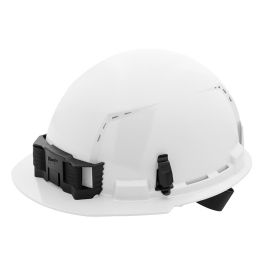 Milwaukee 48-73-1200 White Front Brim Vented Hard Hat with 4pt Ratcheting Suspension Type 1 Class C (USA) - 5 Pack