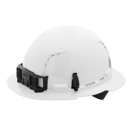 Milwaukee 48-73-1220 White Front Brim Vented Hard Hat with 6pt Ratcheting Suspension (USA) - 5 Pack