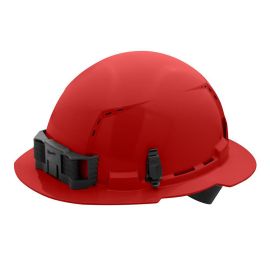Milwaukee 48-73-1209C Red Full Brim Hard Hat w/4pt Ratcheting Suspension (USA) - 6 Pack