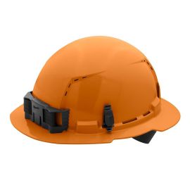 Milwaukee 48-73-1213C Orange Full Brim Hard Hat w/4pt Ratcheting Suspension (USA) - 6 Pack