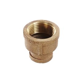 Thrifco 5318027 3/8 X 1/4 Brass Red Coupling