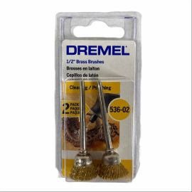 Dremel 536-02 1/2 Inch Brass Brushes - 10 Pieces