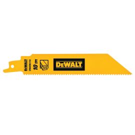 Dewalt DWAR6110 6 Inch 10TPI Heavy Metal Bi-Metal Reciprocating Saw Blades (Pack of 5)