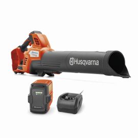 Husqvarna Leaf Blaster 350iB MAX Battery Powered Cordless Leaf Blower, 200-MPH 800-CFM Brushless Leaf Blower, 40V Lithium-Ion Battery and Charger Included