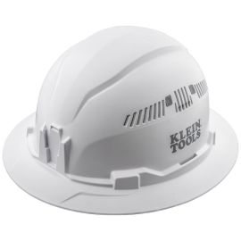 Klein Tools 60401 Hard Hat, Vented, Full Brim Style, White