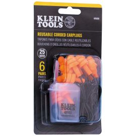 Klein Tools 605036 Corded Earplugs, 6 Pair Pack