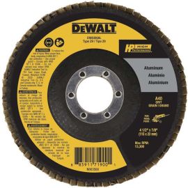 Dewalt DW8306AL 4.5In x 7/8In 40 Grit Aluminum Flap Disc