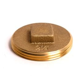 Thrifco 6744292 2-1/2 Inch Brass Square Head Cleanout Plug