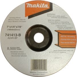 Makita 741413-B-10 7 x 7/8 x 1/4 Grinding Wheel, 24 Grit, 10/pk