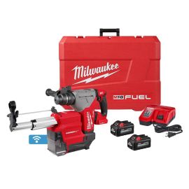 Milwaukee 2915-22DE M18 FUEL™ 1-1/8 Inch SDS Plus Rotary Hammer w/ ONE-KEY™ & HAMMERVAC™ Dedicated Dust Extractor Kit