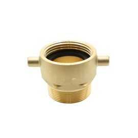 Fire Safe 8612001 1-1/2 Inch Female NPSH x 1-1/2 Inch Male NPT Brass Swivel Fire Hose / Hydrant Adapter with Pin Lug