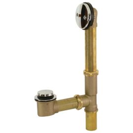 Thrifco 9493053 1-1/2 Inch Brass 20-Gauge Tip-Toe Bath Waste & Overflow Assembly