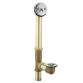 Thrifco 9493054 Aftermarket 1-1/2 Inch 20 Gauge Brass Trip Lever Bath Waste and Overflow Assembly with Grid Drain Replaces Moen 90410