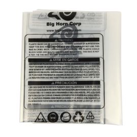 Big Horn 11789 19.5 Inch Dia. Clear Plastic Dust Collection Bag 30.5 Inch x 33 Inch (5 pk)