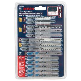 Bosch T14CPSC Bosch Shank Jigsaw Blade Assortment (14 pcs) with Pouch