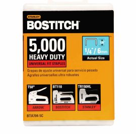Bostitch BTA704-5C 1/4 in Staples Heavy Duty 5,000 pc T50 - PRO PACK Bulk (9 Pack)