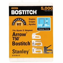 Bostitch BTA706-5C 3/8 in Staples Heavy Duty 5,000 pac T50 - PRO PACK Bulk (7 Pack)