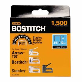Bostitch BTA706TLS 3/8 in Heavy Duty Staples 1,500 pc T50 Bulk (15 Pack)