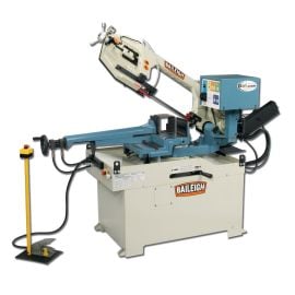 Baileigh BS-350SA 220V 1 Phase Dual Mitering Semi-Automatic Metal Cutting Band Saw Variable Speed (66-280 FPM)