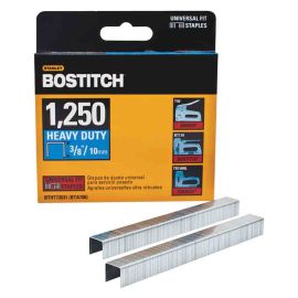 Bostitch BTHT73531 Stanley  3/8-in Leg x Narrow Crown 20-Gauge Collated Heavy-Duty Staples - Pack of 15 (1250-Per Box)