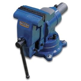 Baileigh BV-5P Industrial Swiveling, Rotating Bench Vise w/Pipe Jaws - 5-1/8 Inch Jaw, 4 Inch Opening
