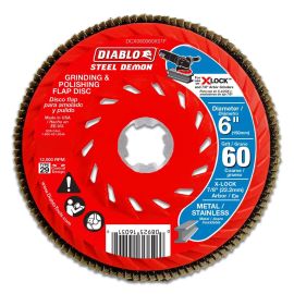 Freud DCX060060X01F Diablo 6 in. 60-Grit Flap Disc for X-Lock and All Grinders
