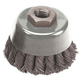 Pearl Abrasive CLWBK558ES 871916 5 Inch x .020 Inch x 5/8 Inch-11 EXV™ Knot Cup Stainless Steel Wire Brush