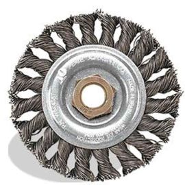 Pearl Abrasive CLWBK458TE 871912 4 Inch x .020 Inch x 5/8 Inch-11 EXV™ Knot Wheel Regular Twist Tempered Wire Brush