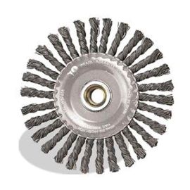 Pearl Abrasive CLWBK558BE 871909 5 Inch x .020 Inch x 5/8 Inch-11 EXV™ Knot Wheel Stringer Bead Twist Tempered Wire Brush