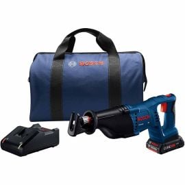Bosch CRS180-B15 18V 1-1/8 Inch D-Handle Reciprocating Saw Kit with (1) CORE18V 4.0 Ah Compact Battery