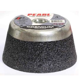 Pearl Abrasive CSC416M Grinding Cup Stone Silicon Carbide Metal-Backed 