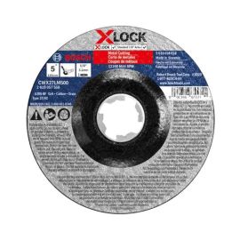 Bosch CWX27LM500 5 Inch x 1/8 Inch X-LOCK Arbor Type 27A (ISO 42) 30 Grit Metal Cutting and Grinding Abrasive Wheel - 25 Pieces