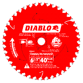 Freud D0641X 6-1/2 Inch x 40 Tooth Diablo Finishing Circular Saw Blade with 5/8 Inch Arbor