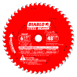 Freud D0648F Diablo 6-1/2 Inch x 48-Tooth Steel Demon TCG Ferrous Cutting Circular Saw Blade 5/8 Inch Arbor